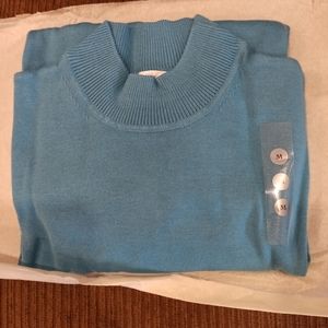 Northern Reflections Blue Teal light sweater NWT